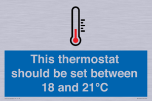 This thermostat should be set between 18 and 21°C